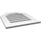 Ekena Millwork Octagonal Top Surface Mount PVC Gable Vent: Functional, w/ 3-1/2"W x 1"P Standard Frame, 20"W x 24"H GVPOT20X2401SF - alternate 2